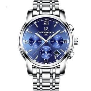 Ontheedge Men’s Quartz Watch – Waterproof Stainless Steel